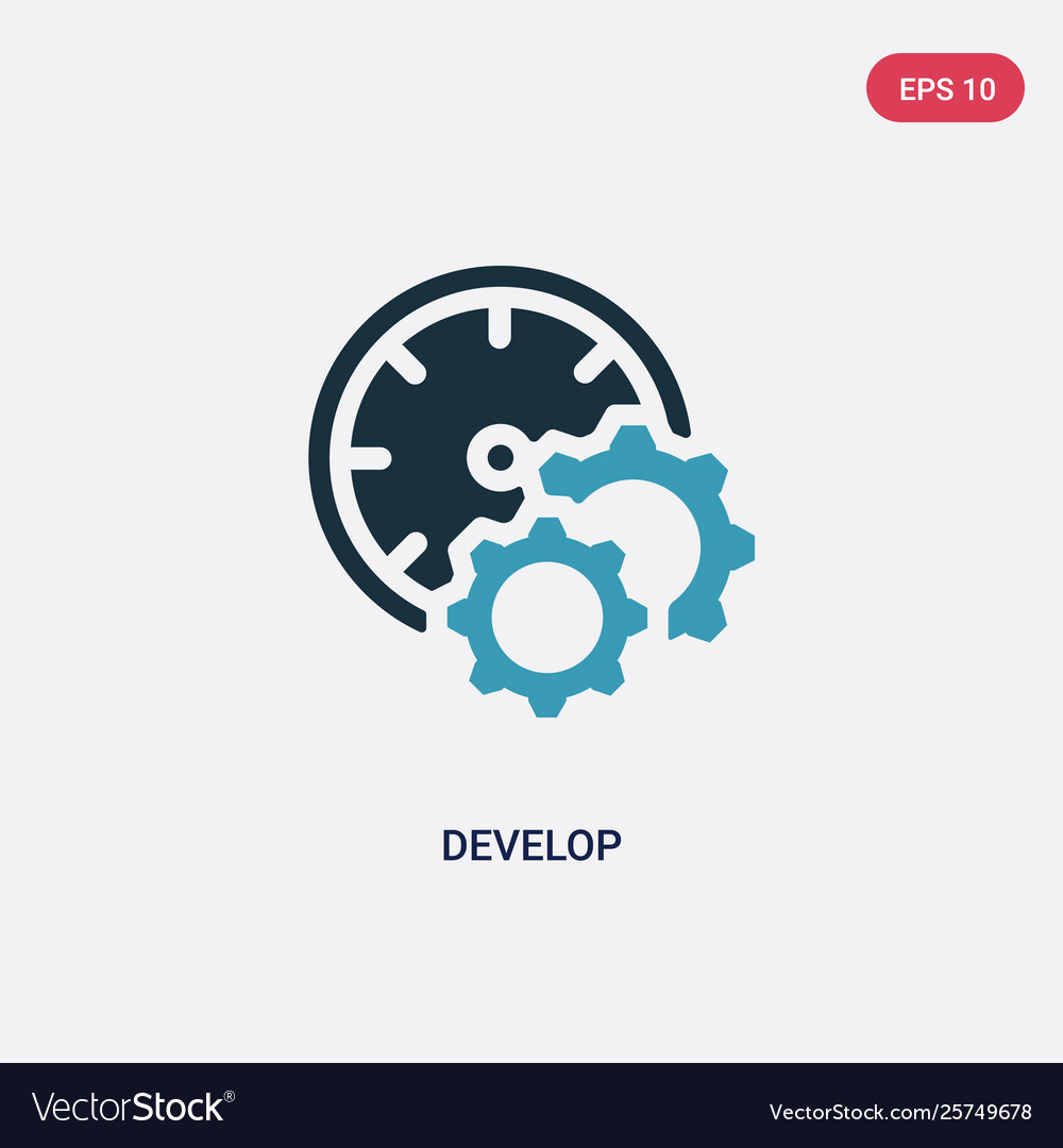 Two color develop icon from time management Vector Image