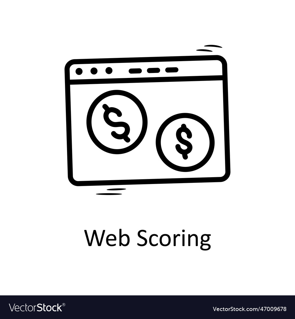 Web scoring outline icon design