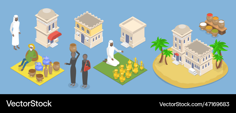 3d isometric flat conceptual Royalty Free Vector Image