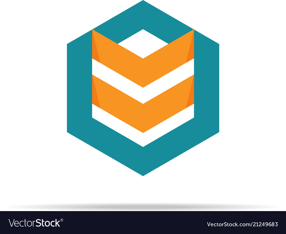 Abstract tile stack cube symbol pile box