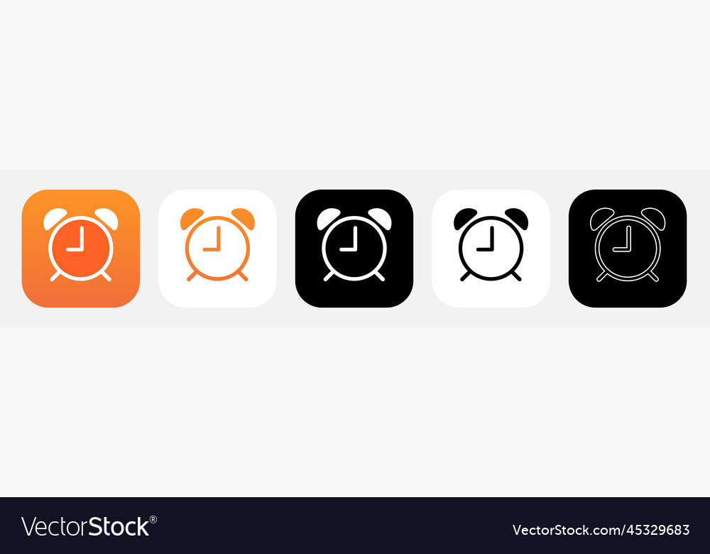App icon apple alarms Royalty Free Vector Image