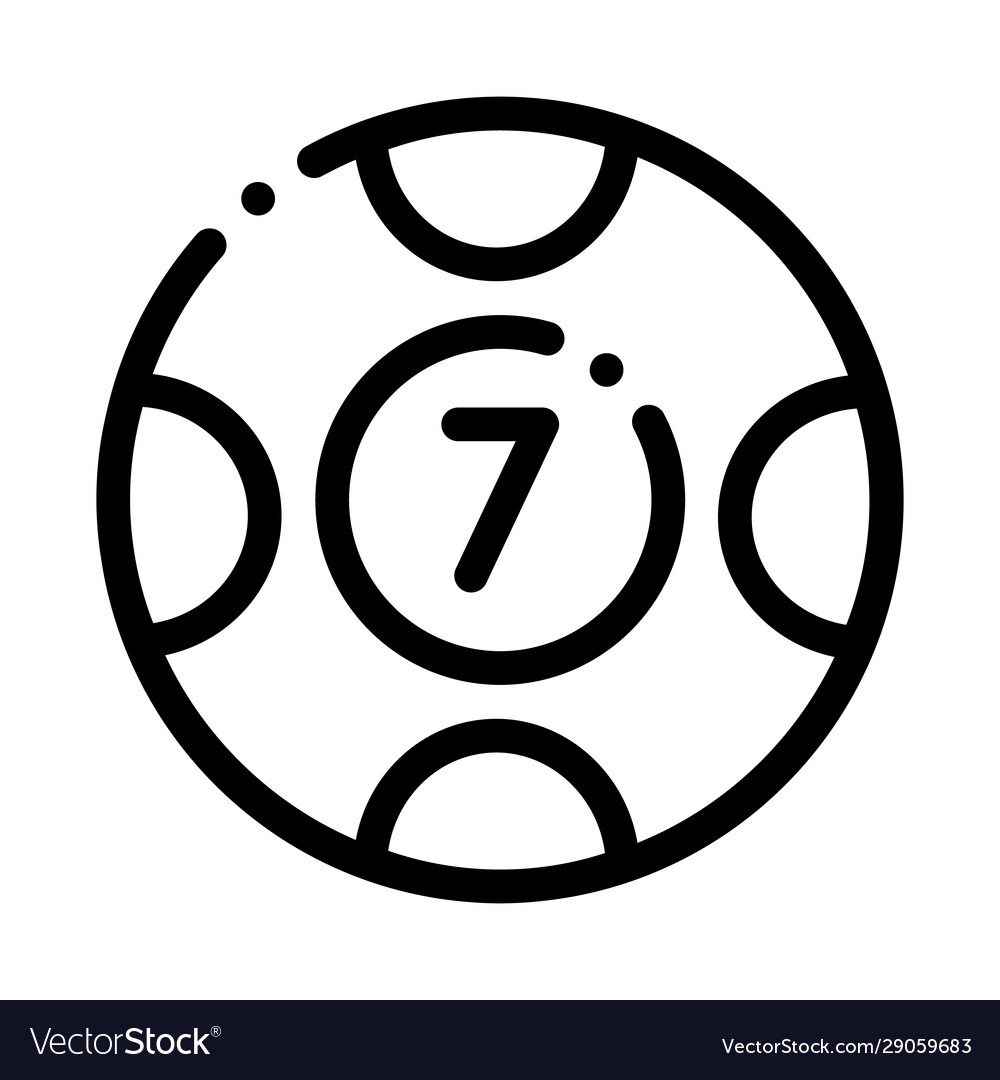 Ball with number icon outline vector image Ball with number icon outline