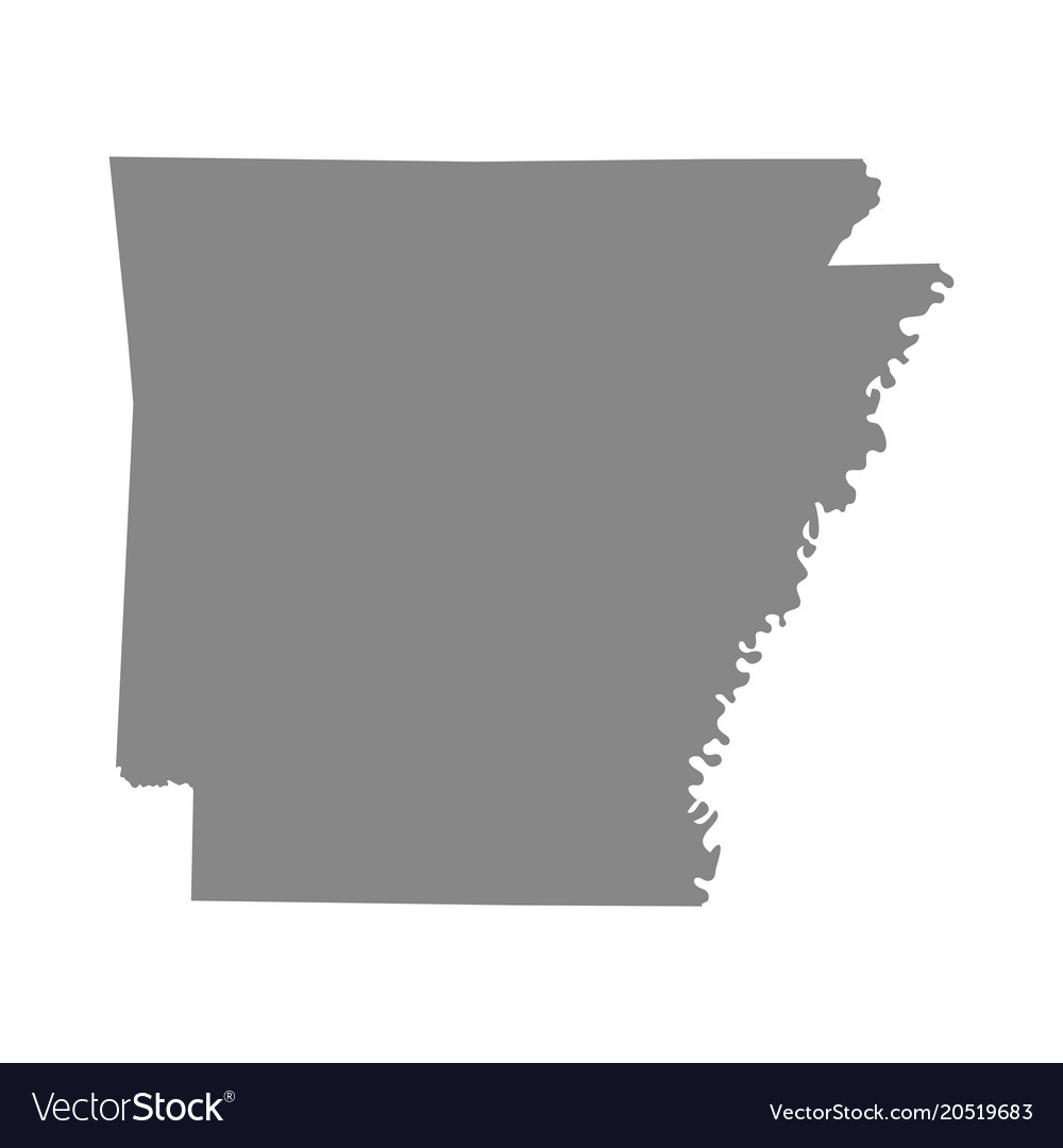 Map of the us state arkansas