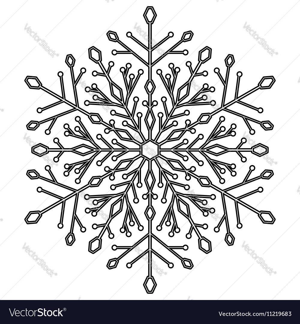 Pretty round snowflake