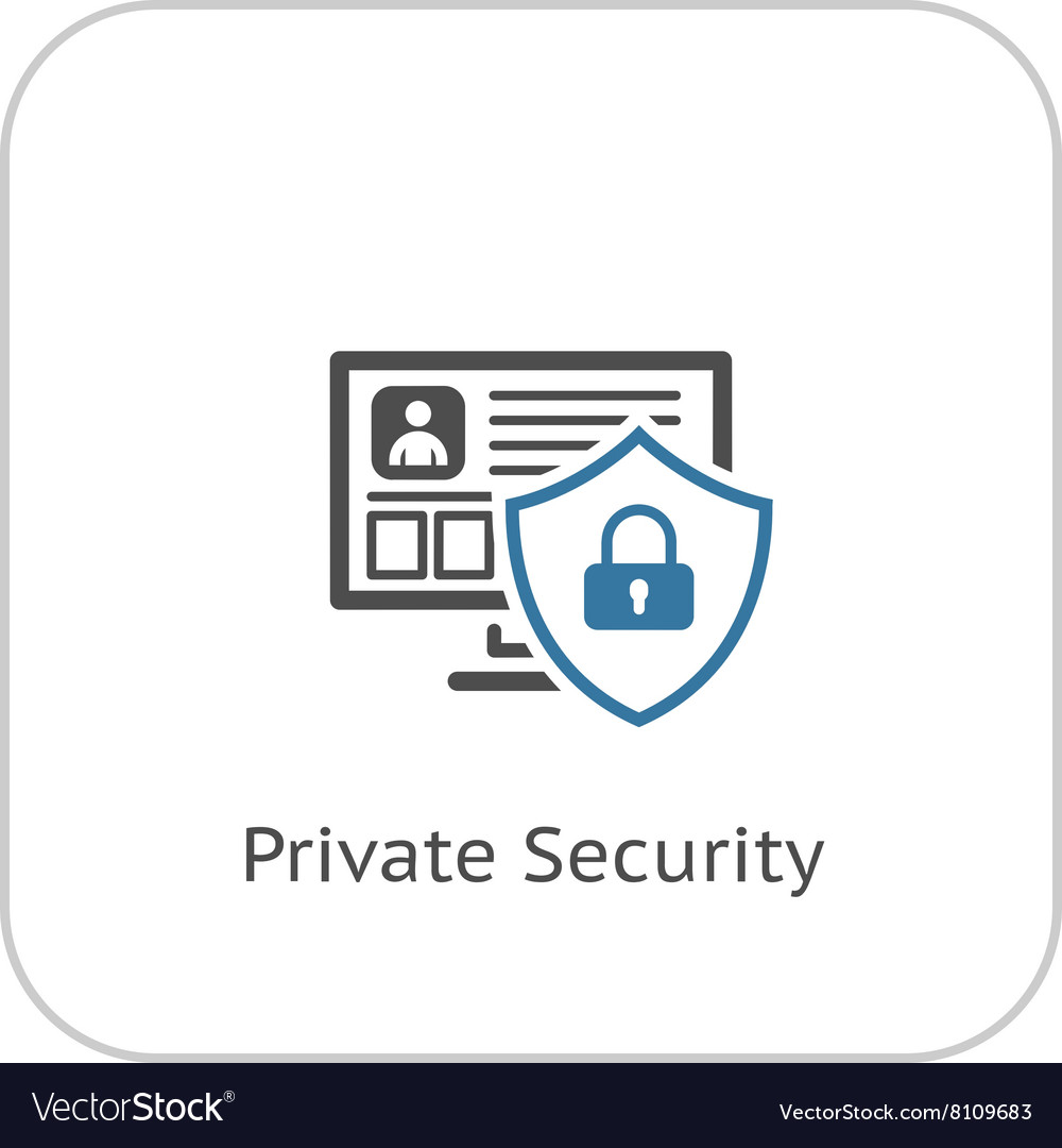 Private security icon flat design