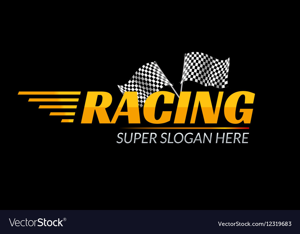 Racing championship icon race logo fast concept Vector Image