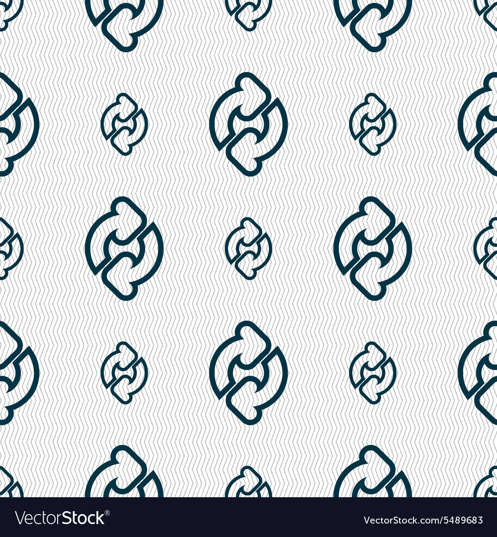 Refresh icon sign seamless pattern with geometric