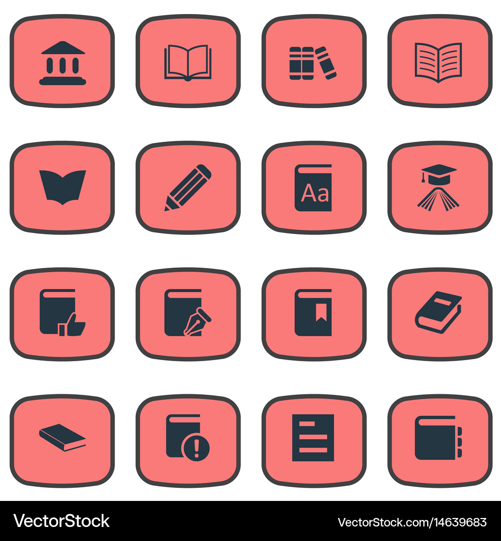 Set simple knowledge icons Royalty Free Vector Image
