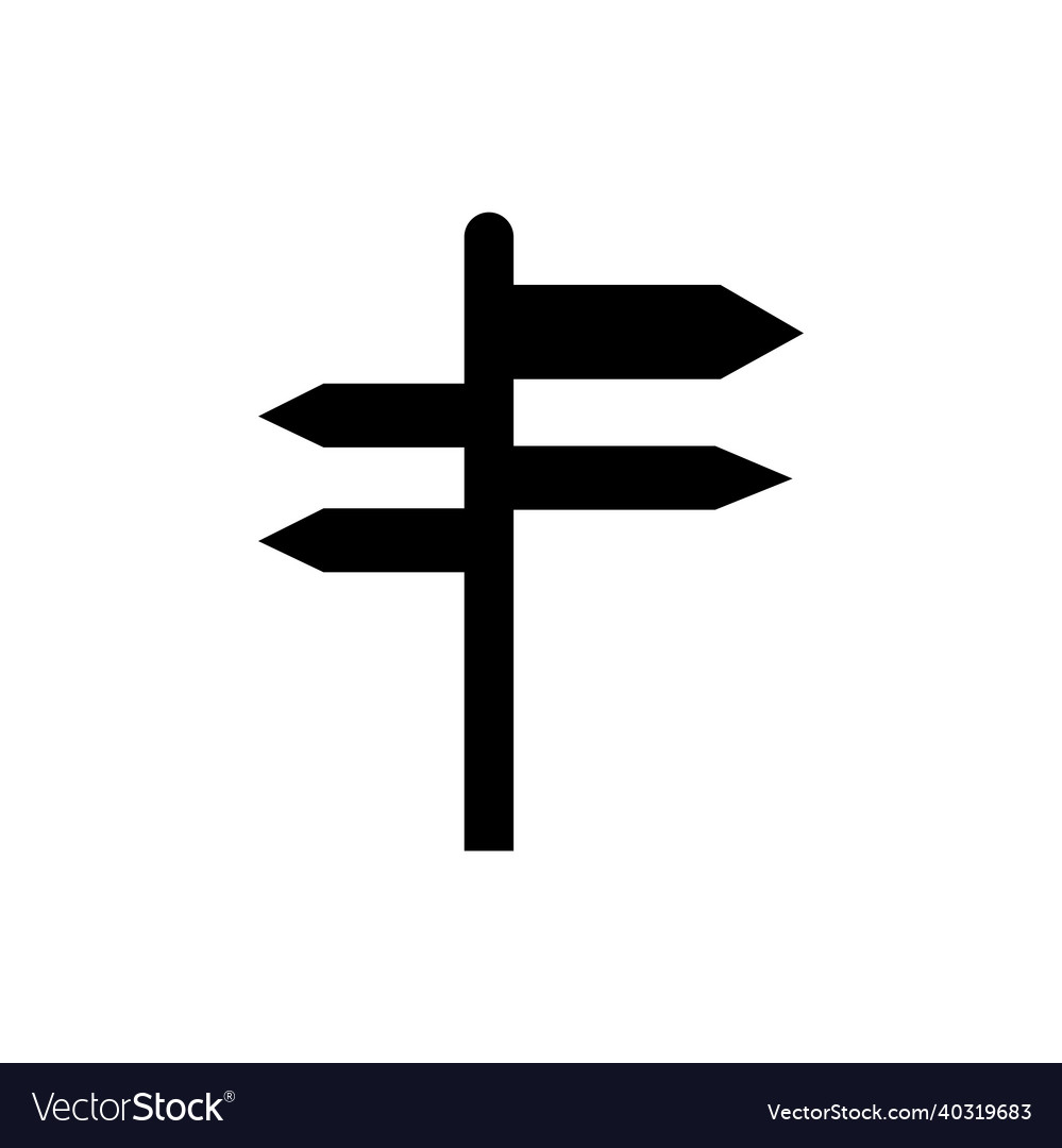 Street pointer icon way