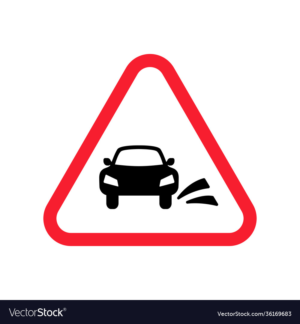 Water Splash Road Warning Sign