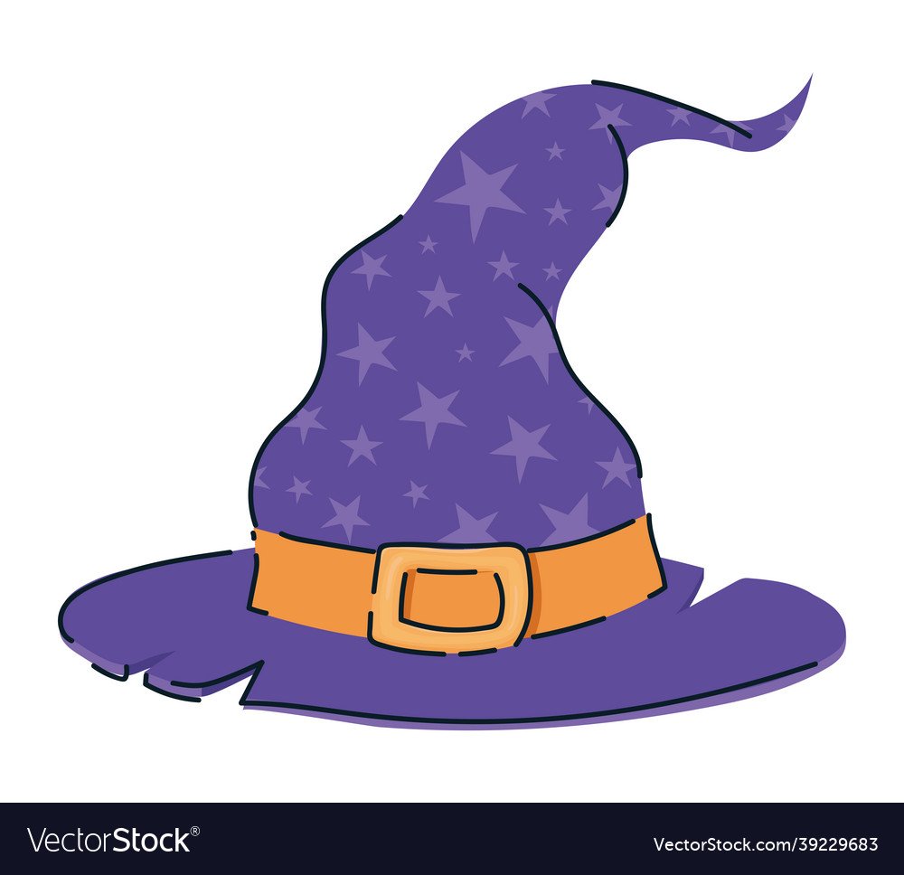 Witch hat design Royalty Free Vector Image - VectorStock