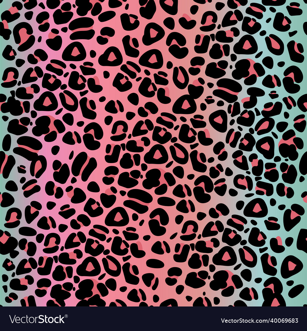 With colorful leopard seamless pattern vector image With colorful leopard seamless pattern