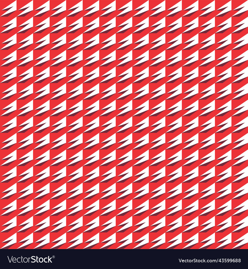 Abstract geometric seamless pattern with red