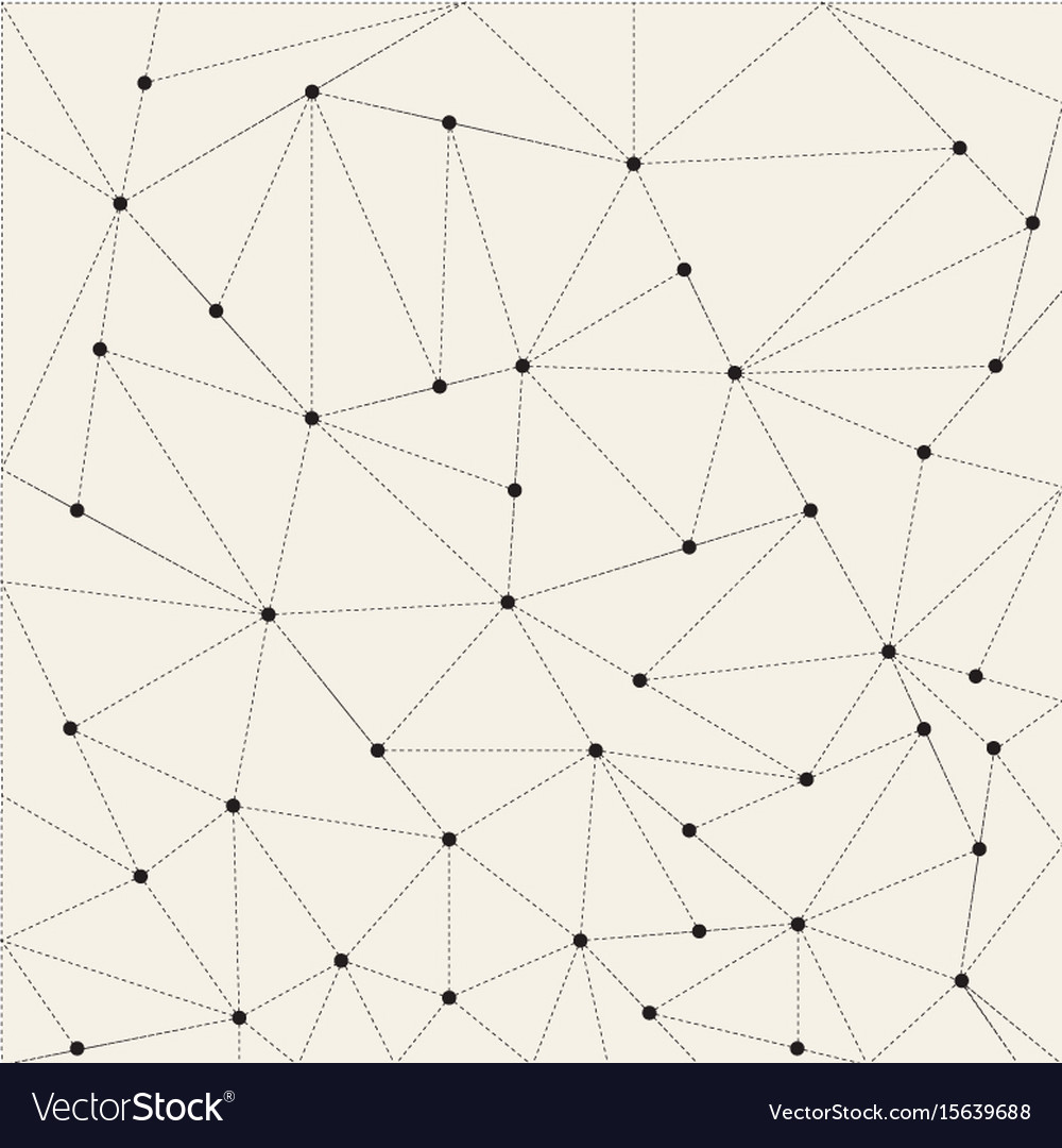 Abstract triangle background dots connected Vector Image