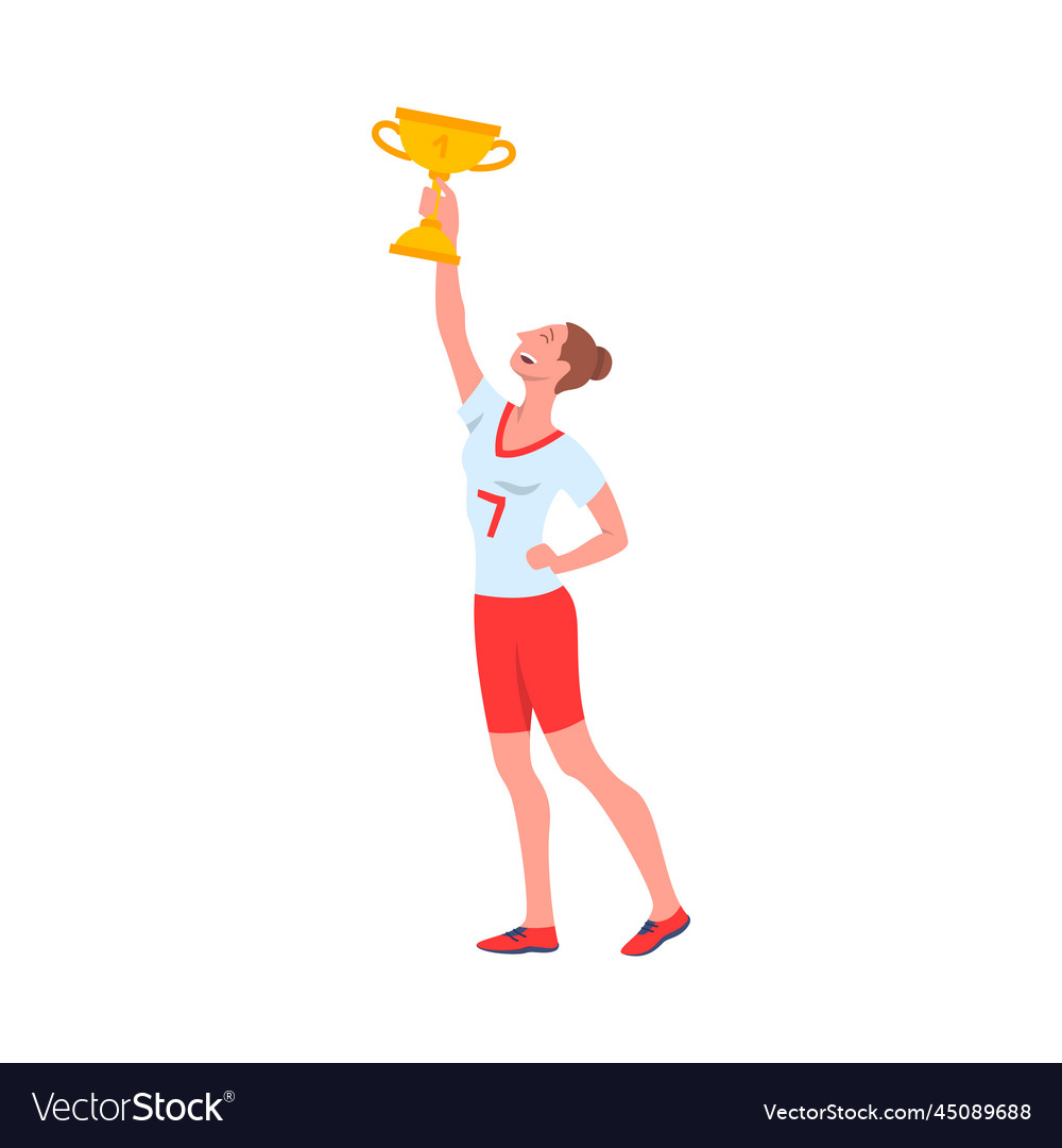 Cartoon Farbe Charakter sportliche junge Frau vector image Cartoon Farbe Charakter sportliche junge Frau