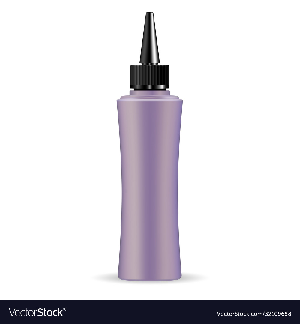 Cosmetic bottle mockup with dropper cap