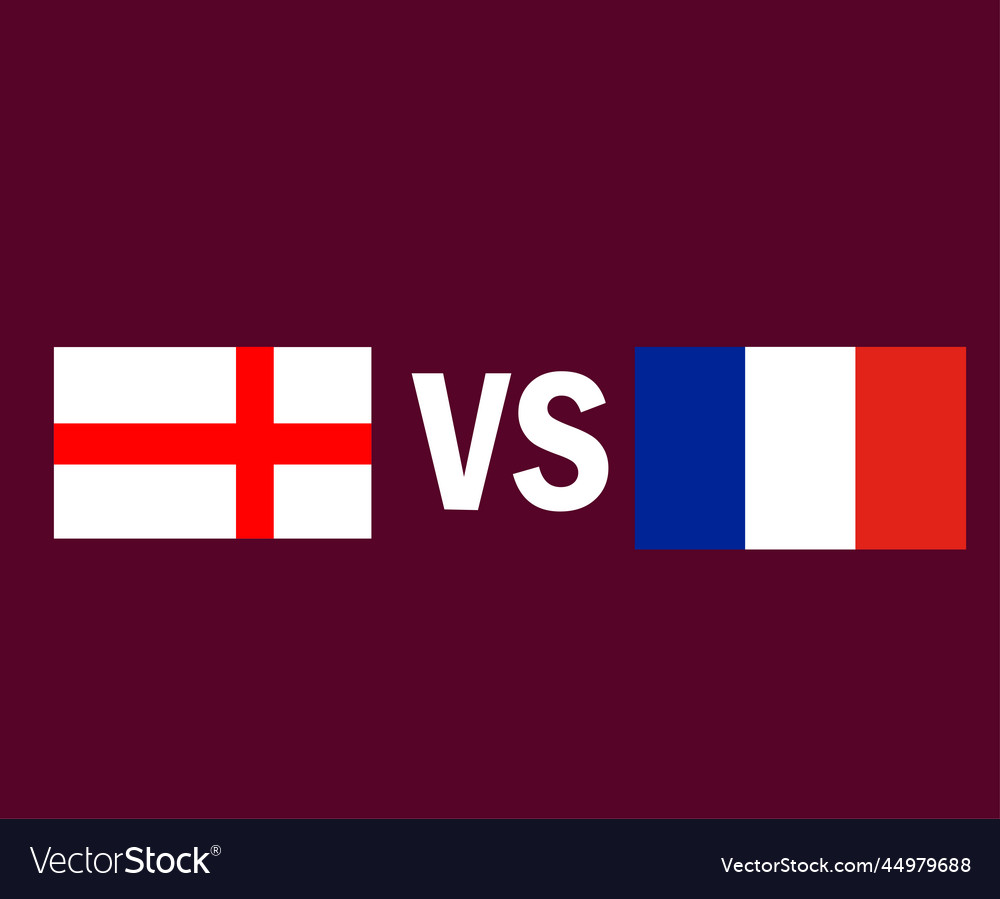 England and france flag emblem symbol design Vector Image