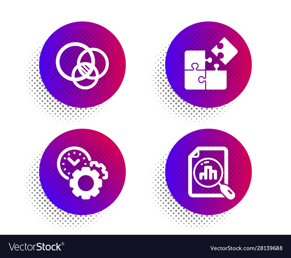 Euler diagram time management and puzzle icons Vector Image Euler diagram time management and puzzle icons