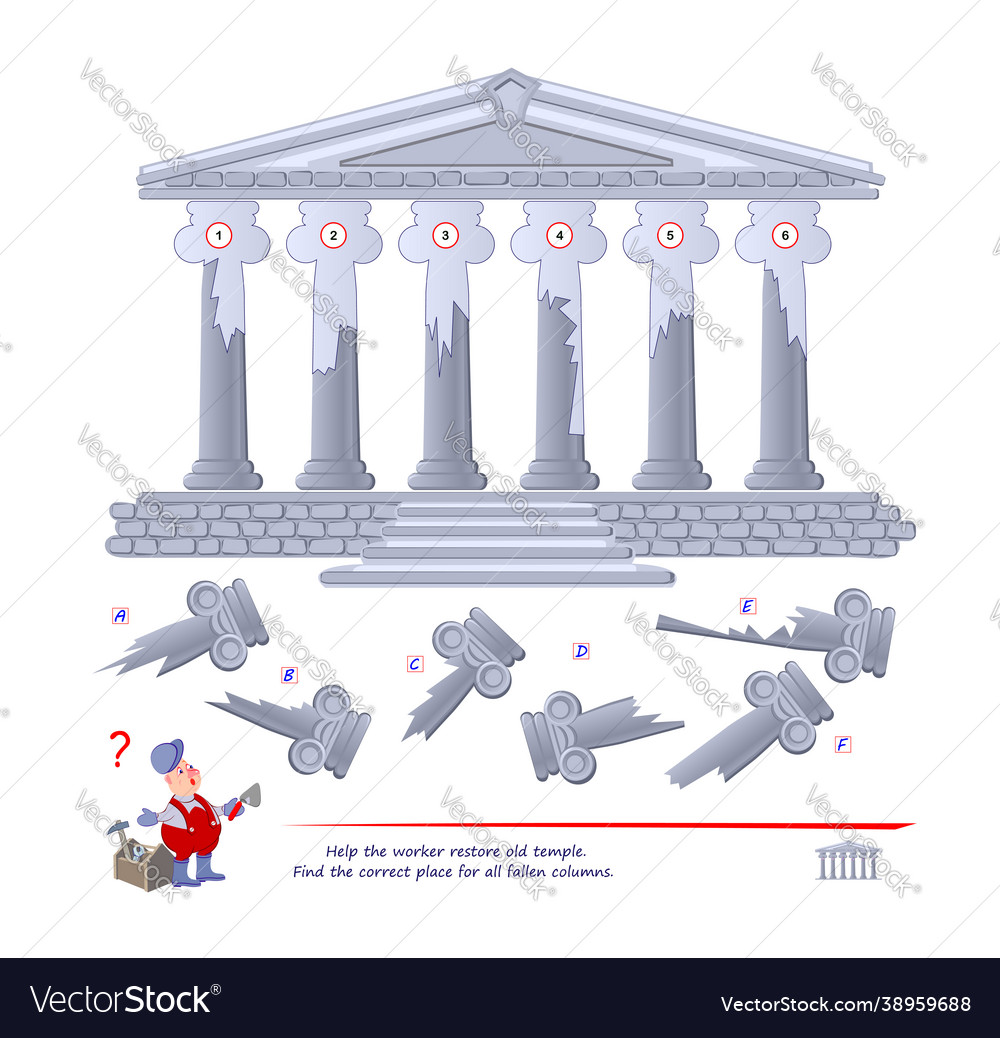 Fallen Columns Puzzle - Restore Temple