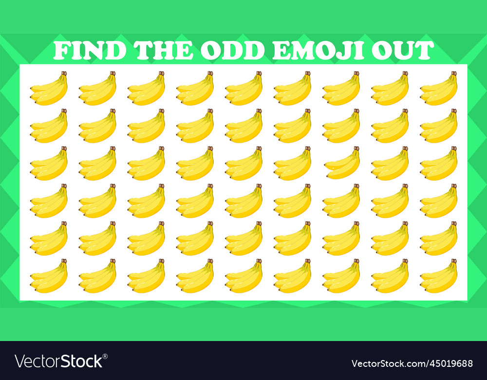Find the odd emoji out visual logic puzzle game