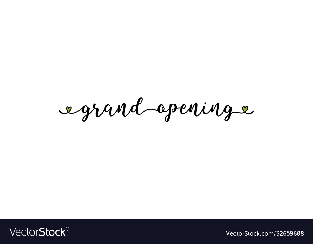 Hand sketched grand opening quote as ad web