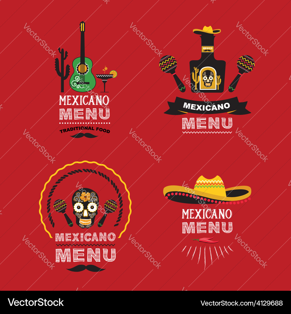 Menu mexican design Royalty Free Vector Image - VectorStock