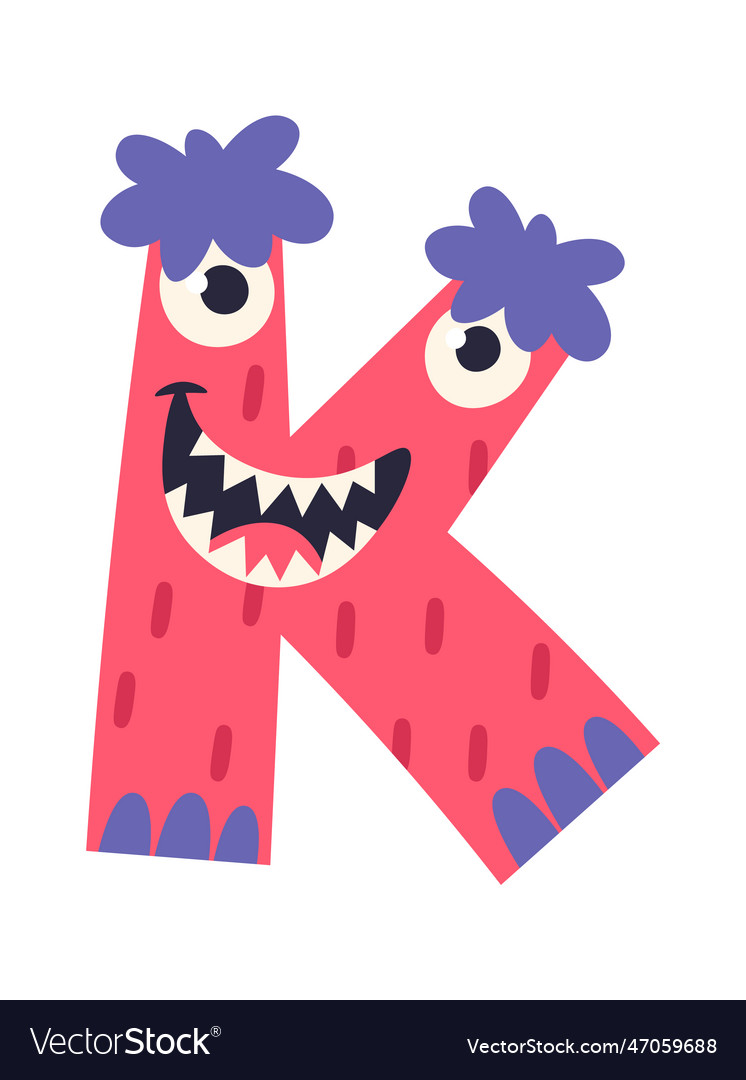 Monster alphabet k letter