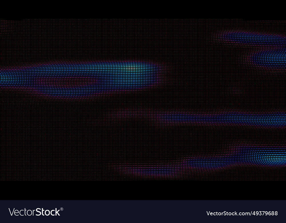 Waves of colorful points digital data splash vector image Waves of colorful points digital data splash