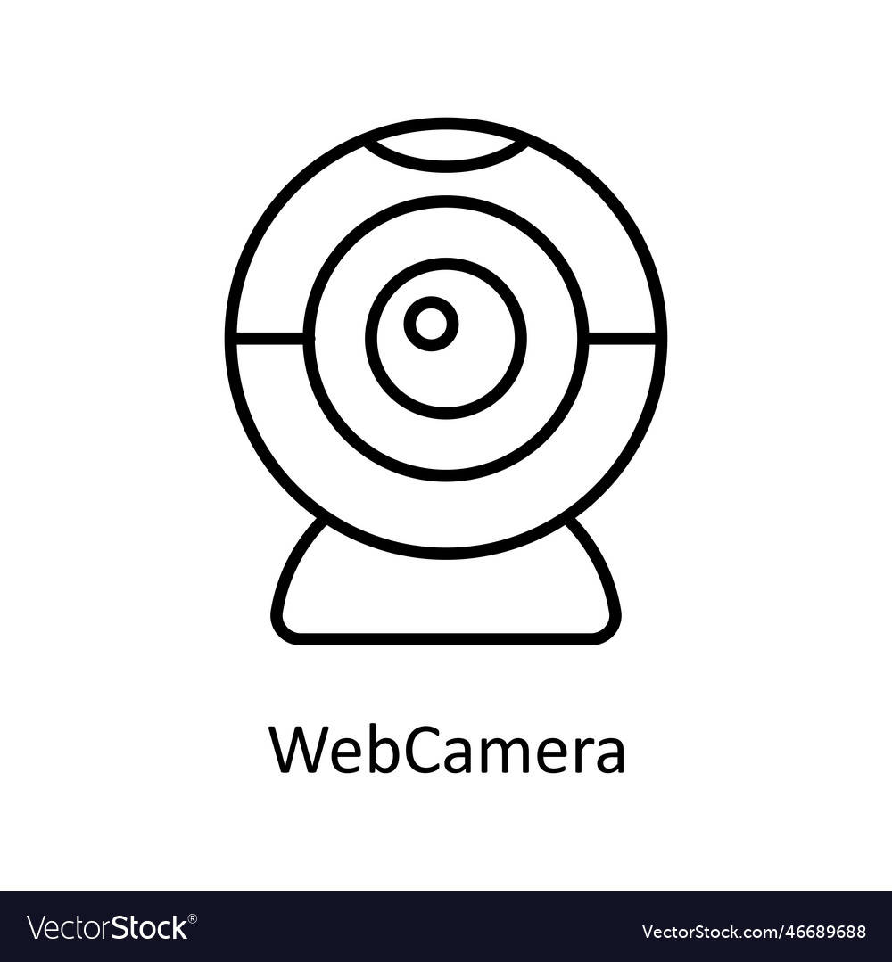 Web camera outline icons simple stock il