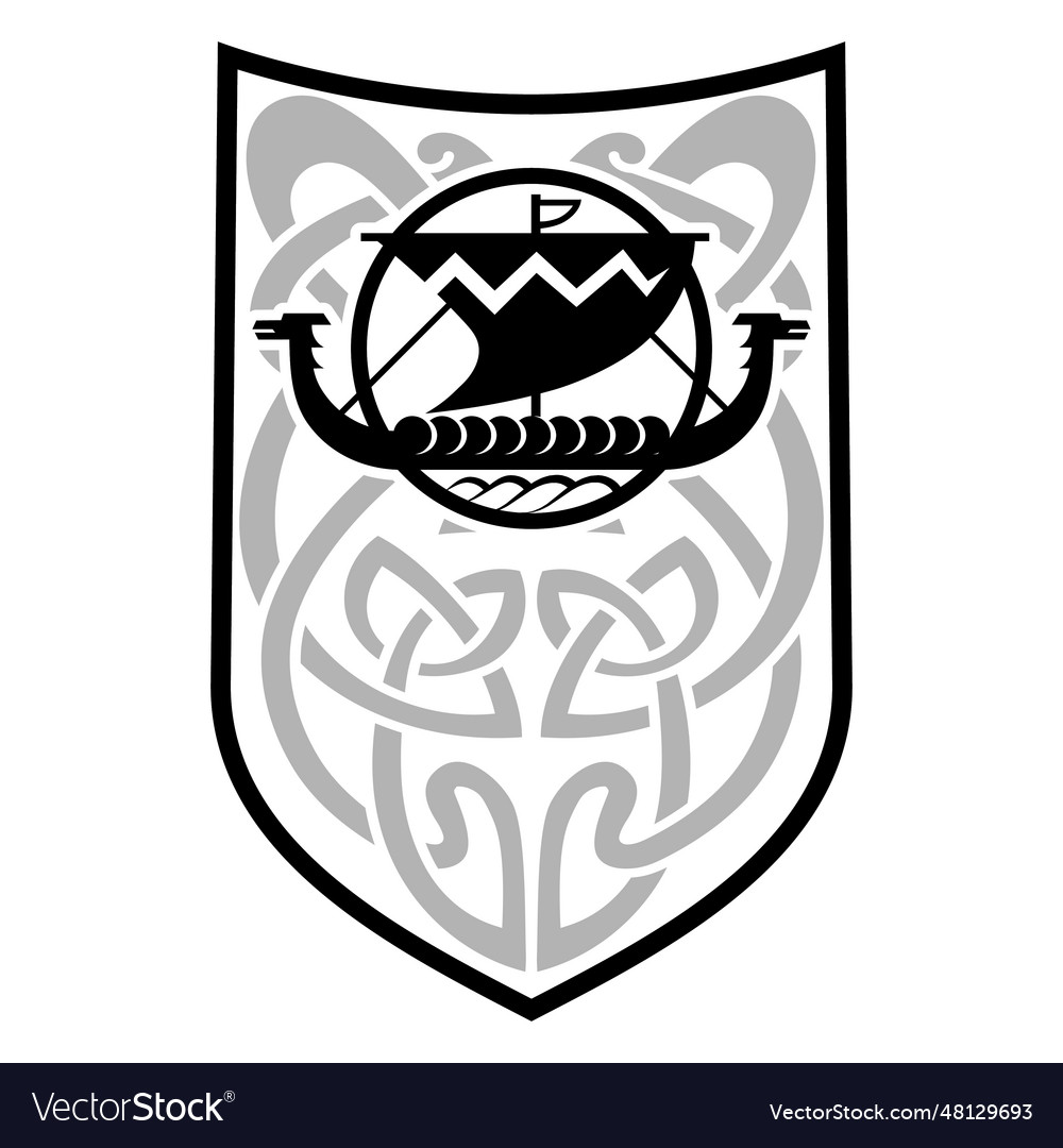 Ancient scandinavian design viking ship drakkar Vector Image