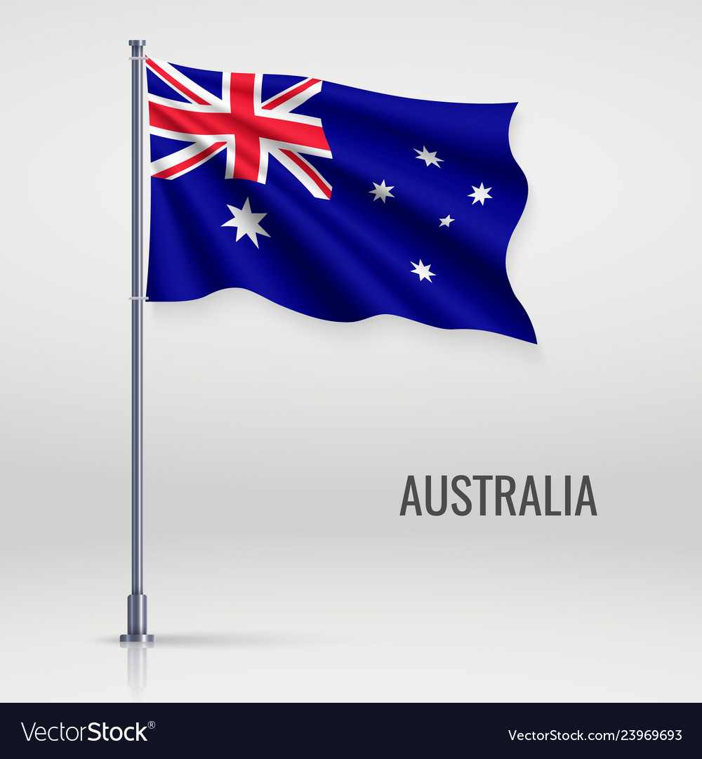 Australische Flagge auf Flagpole