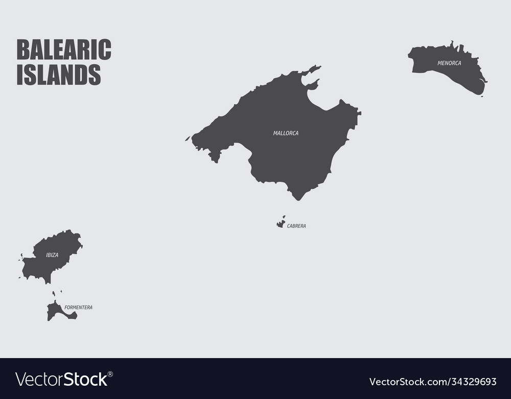 Balearic Islands Region Map Royalty Free Vector Image Balearic Islands Region Map Vector 34329693