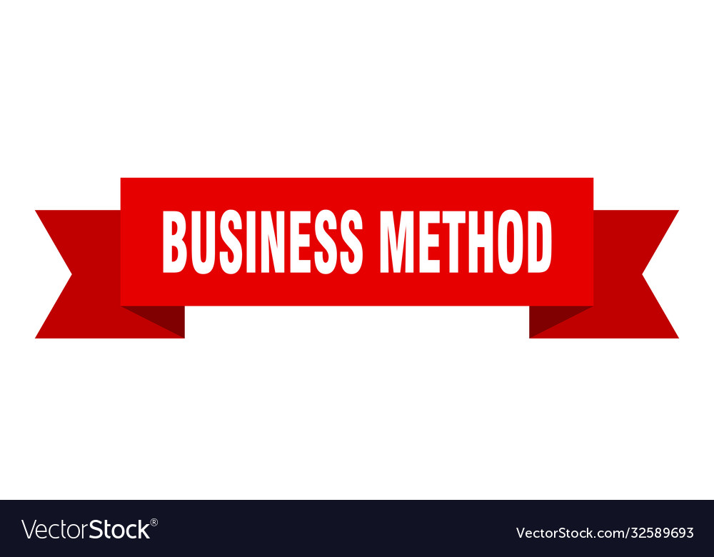 Business method ribbon paper band Royalty Free Vector Image