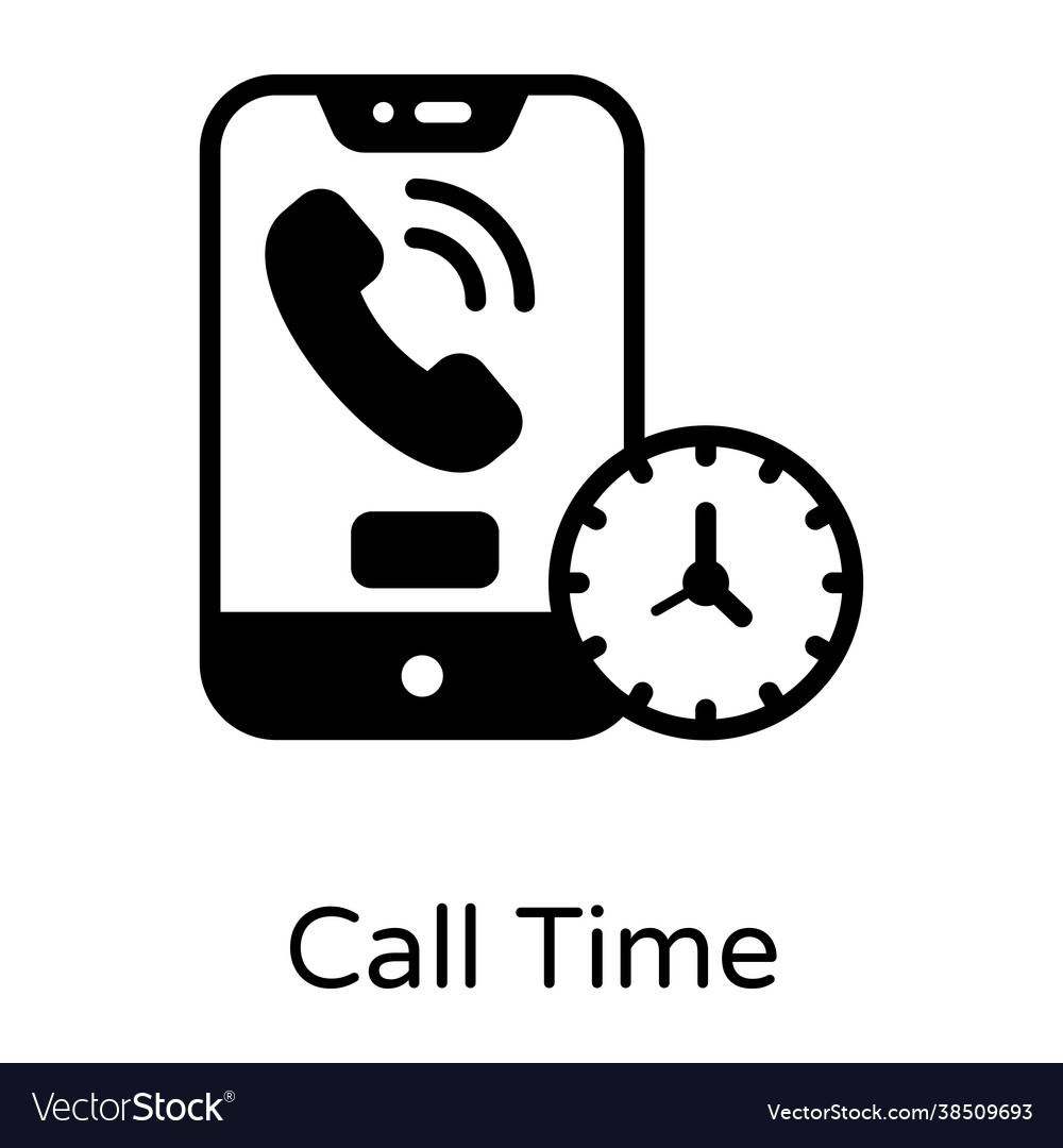 Call time Royalty Free Vector Image VectorStock