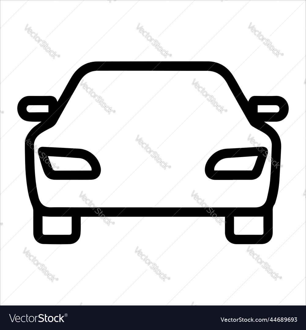 Car pictogram minimal line icon transportation