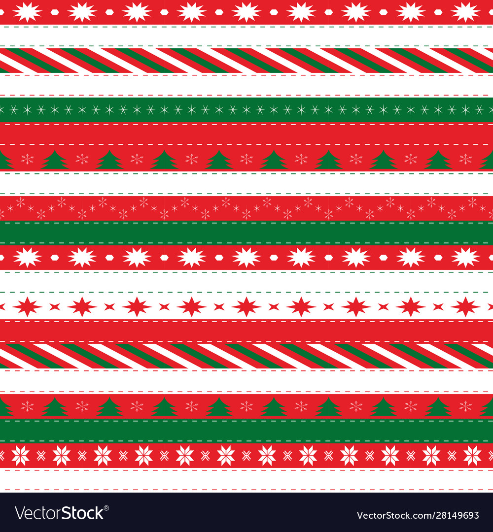 Christmas seamless pattern with fir and snowflake vector image Christmas seamless pattern with fir and snowflake