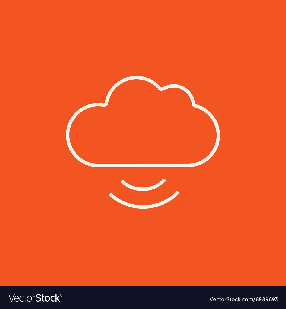 Cloud computing line icon