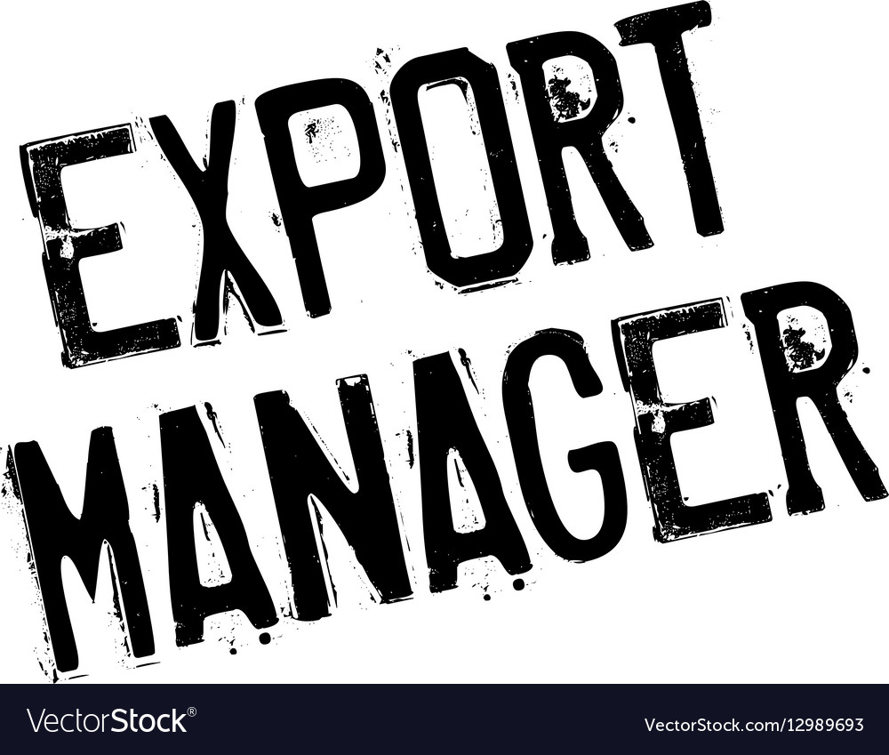 Export manager rubber stamp