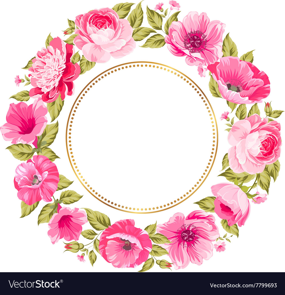 Flower garland Royalty Free Vector Image - VectorStock