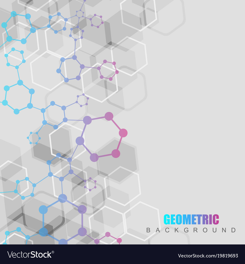 Geometric abstract background with connected line