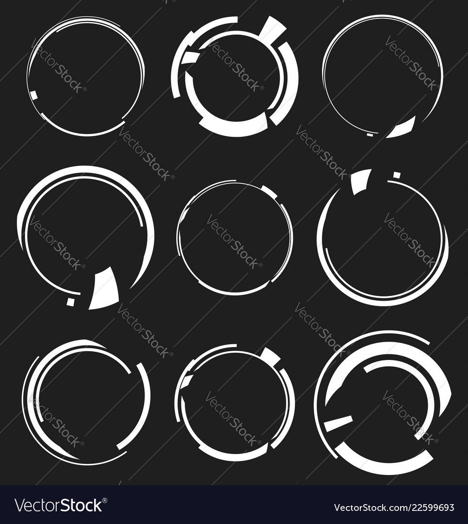 Geometric circle elements abstract random