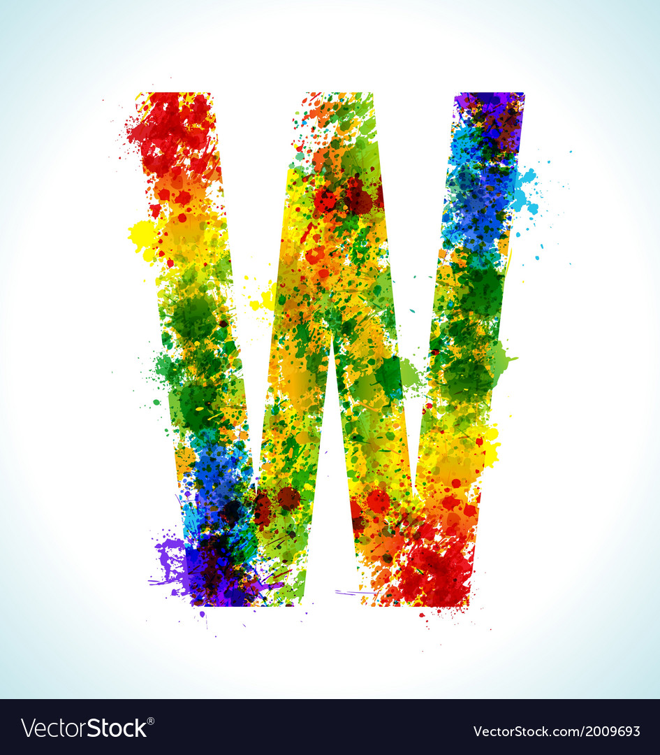 Gradient splashes font