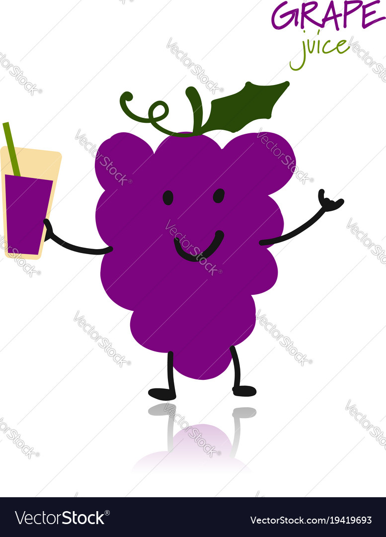Grape funny character for your design