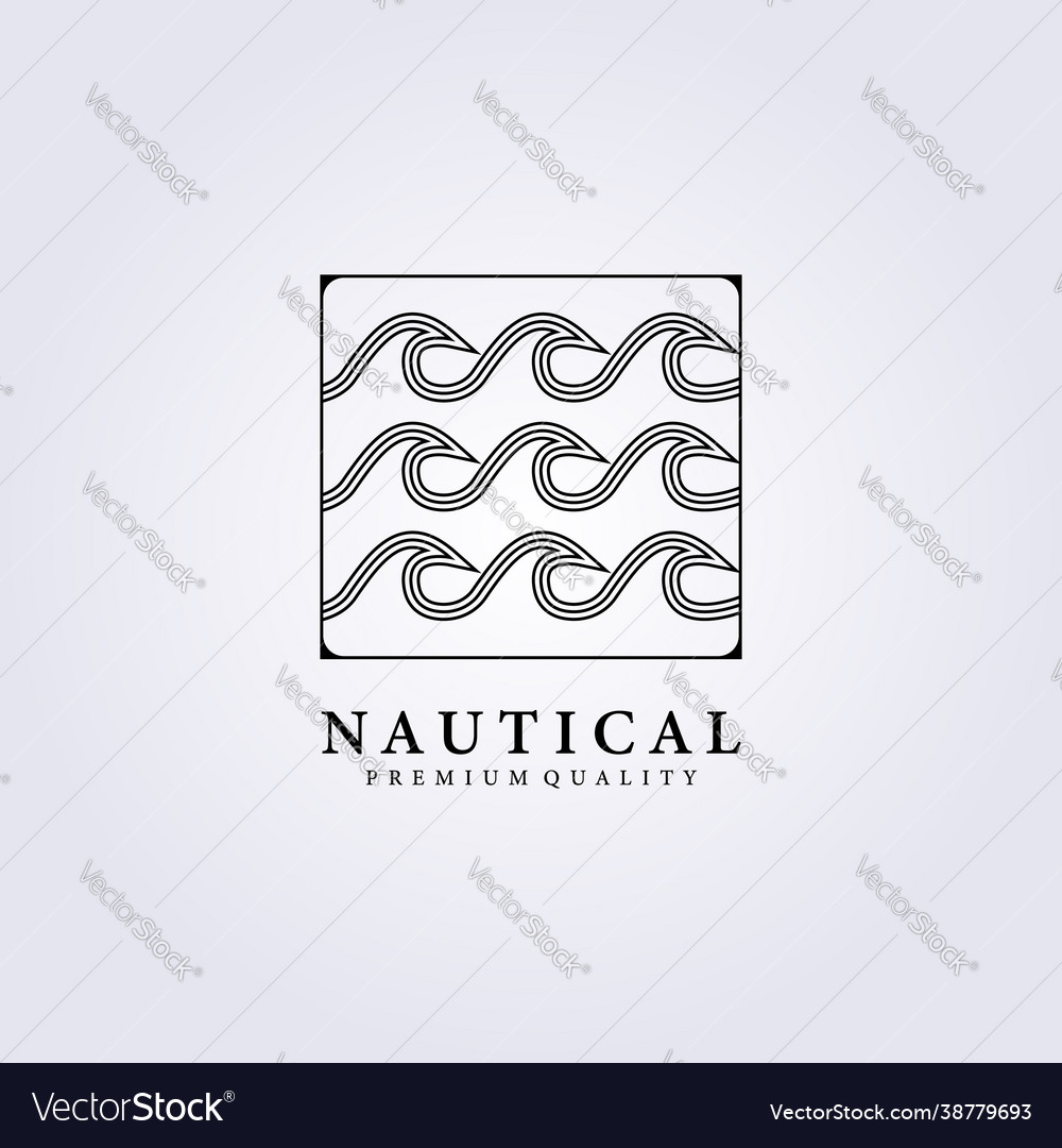 Gruppe Wellen Ozean Wasser nautische Ikone Logo Design