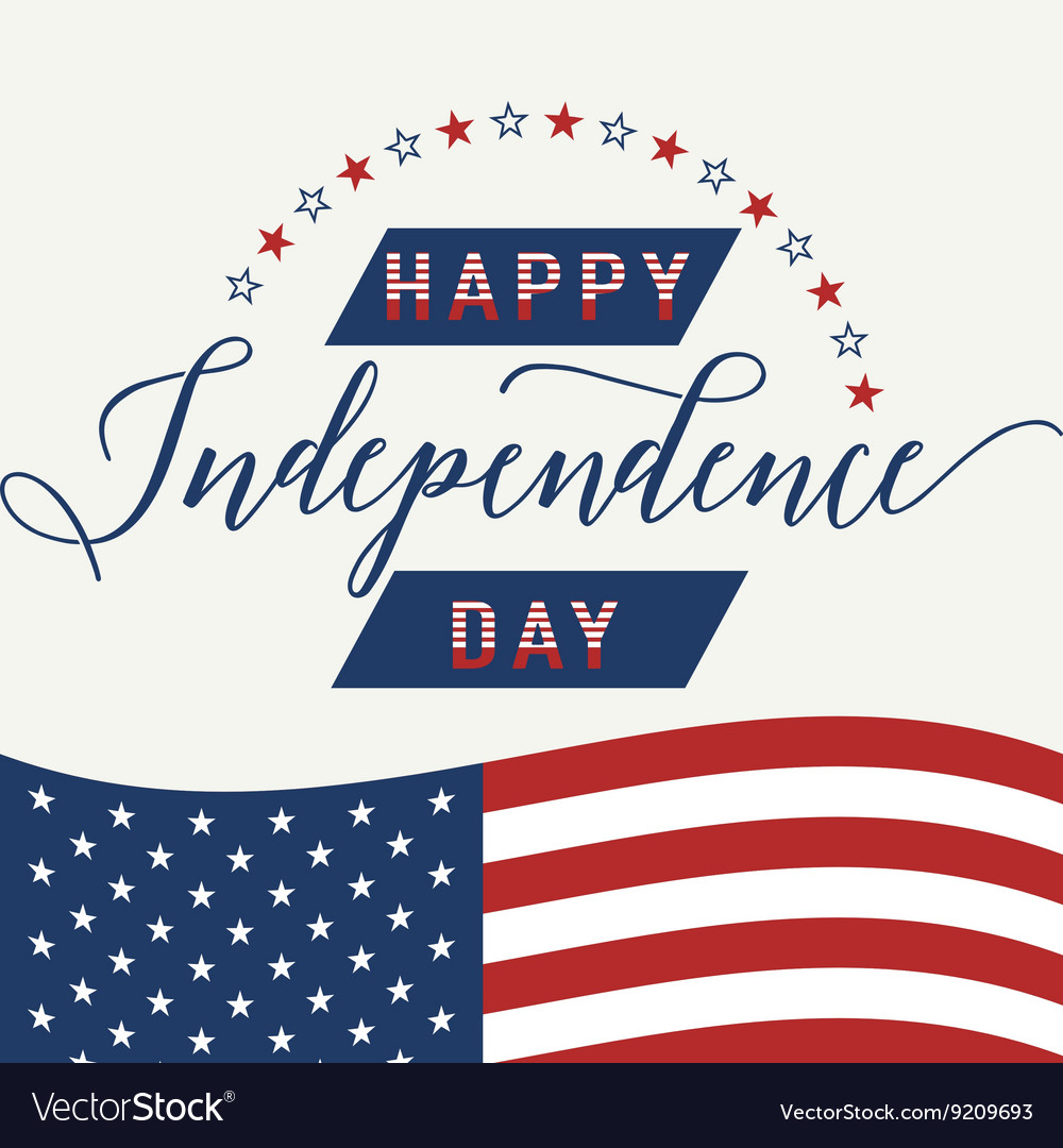 Happy Independence Day July 4th Fourth American Vector Image