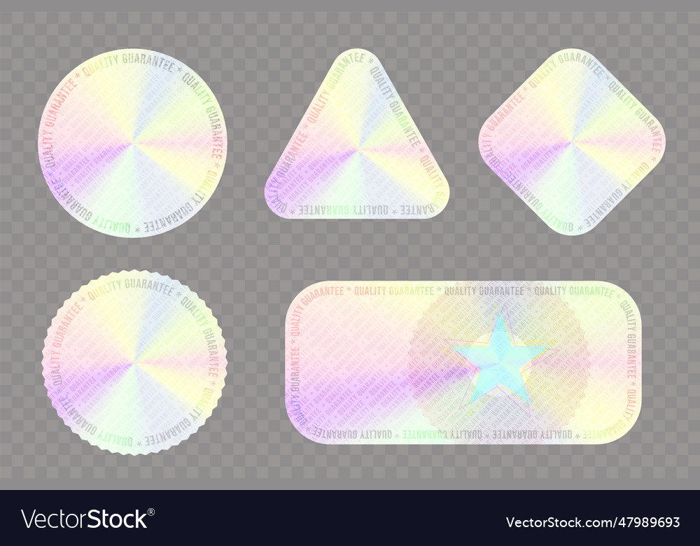 Holographic sticker for quality guaranteed seal