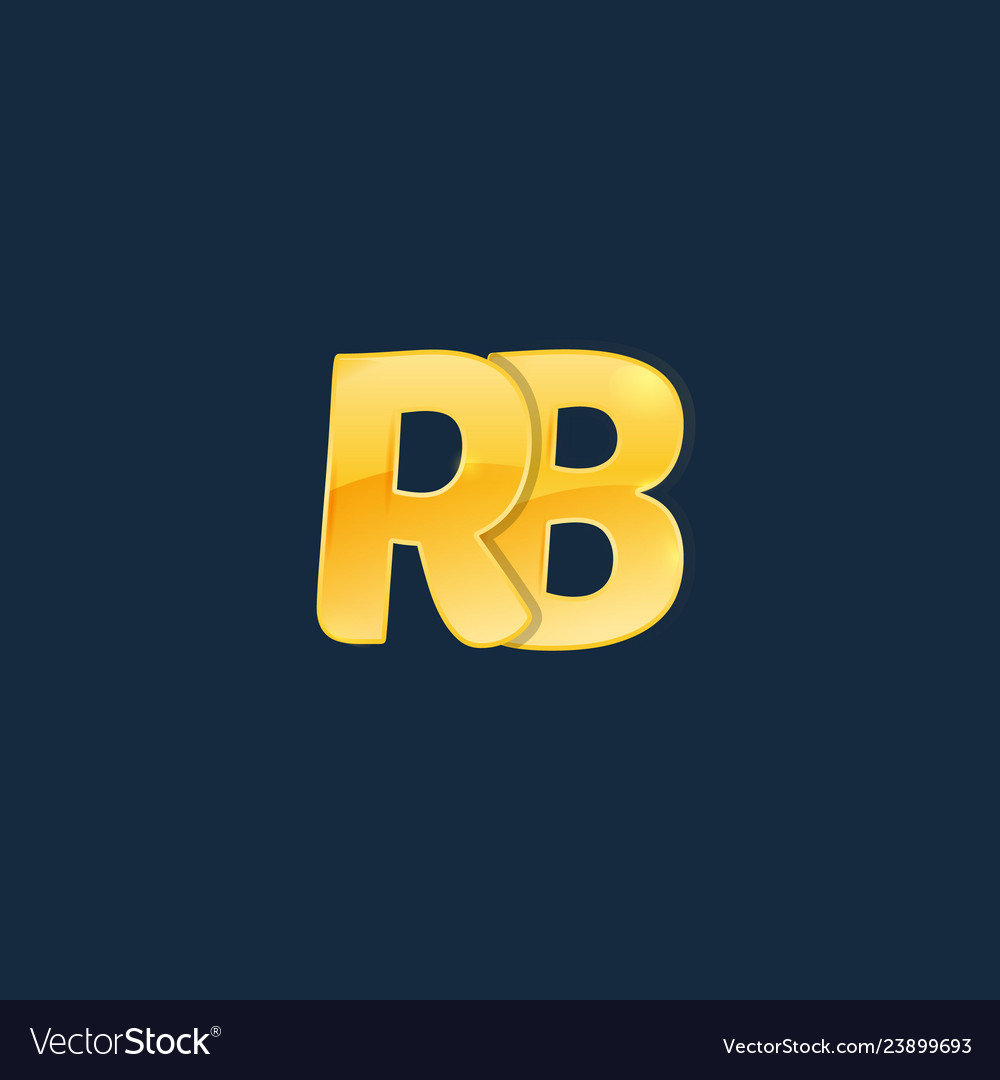 Initial letters rb r b with logo design Royalty Free Vector