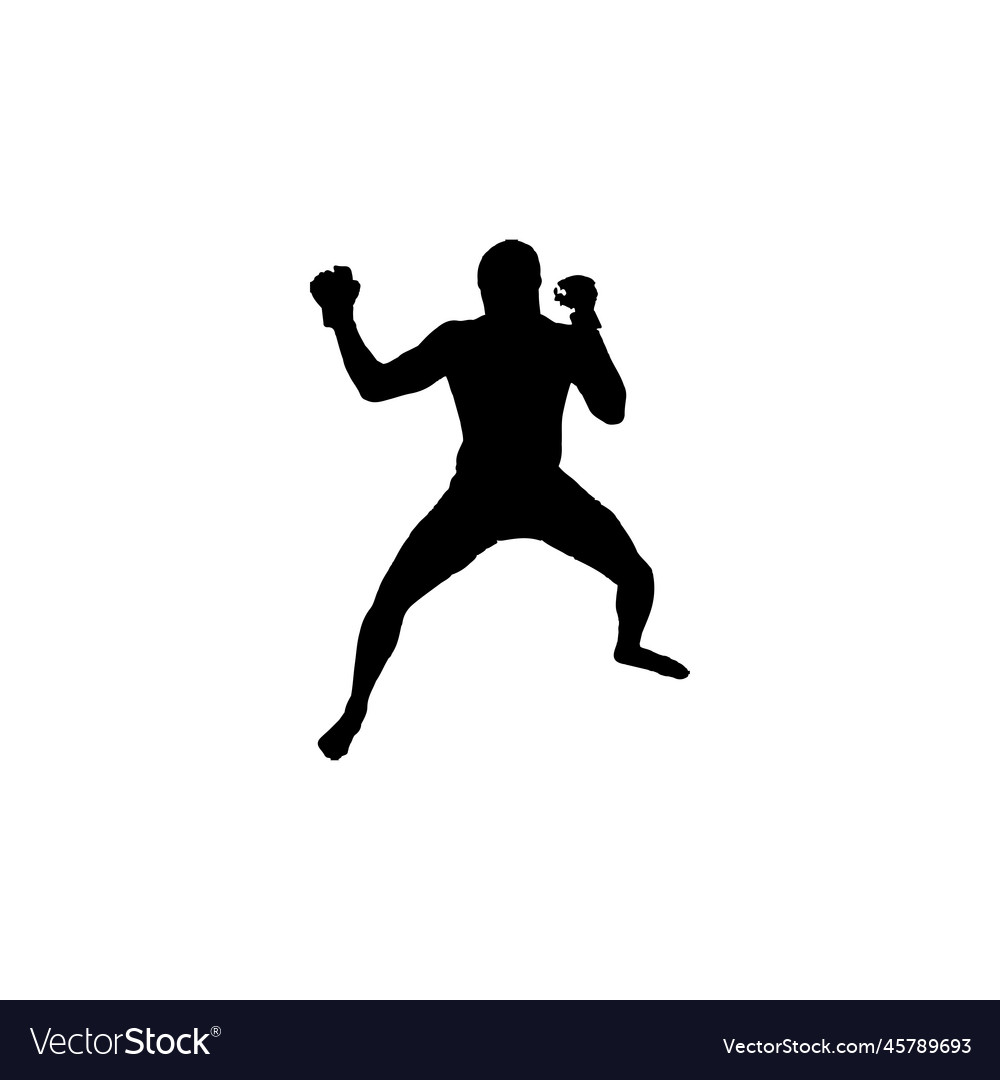 Kickboxer icon simple style kickboxing fight Vector Image