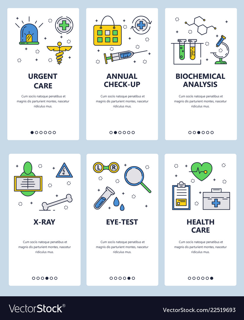 Medical App Icon Set - Line Art