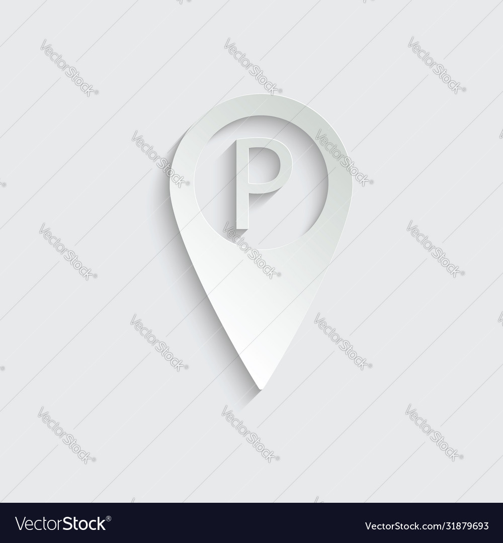 Parking icon map pointer vector image Parking icon map pointer